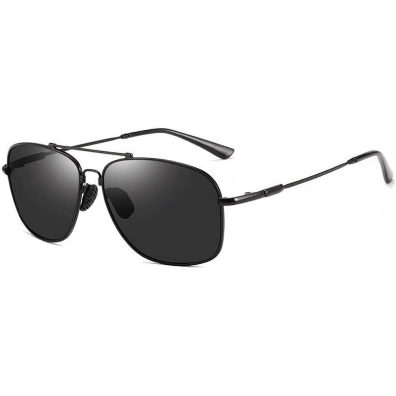 Aviator Glasses Round Frame Sunglasses for Men Women Aviator UV 400 Lens Fashion - Black - CS18RDUSOWN $46.59