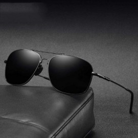 Aviator Glasses Round Frame Sunglasses for Men Women Aviator UV 400 Lens Fashion - Black - CS18RDUSOWN $46.59