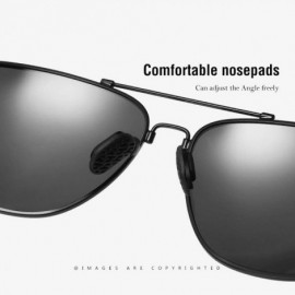 Aviator Glasses Round Frame Sunglasses for Men Women Aviator UV 400 Lens Fashion - Black - CS18RDUSOWN $46.59