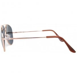 Aviator Colored Metal Frame with Full Mirror Lens Spring Hinge - Gold_silver_mirror_lens - CF122DLZ3B1 $10.23