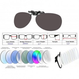 Aviator Clip On- Flip Up- Adjustable Spring Clip on- Driving Lens - A1 Medium Size Aviator / Smoke Lens - C818X3XLEOW $10.01