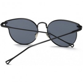 Oversized Oversize Trend Sunglasses Women - Black - C318TUDM3YS $10.14