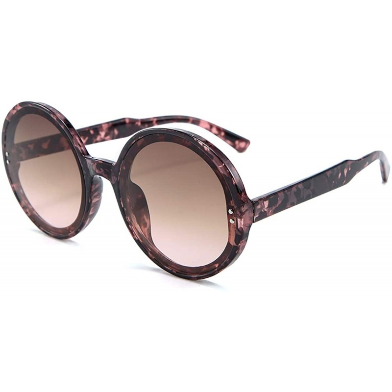 Round Retro Round Sunglasses Unisex-Fashion Polarized Lens-Sturdy Plastic Frame - G - CS190ED6LLA $36.37