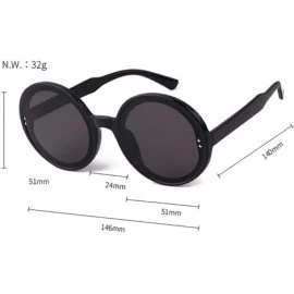 Round Retro Round Sunglasses Unisex-Fashion Polarized Lens-Sturdy Plastic Frame - G - CS190ED6LLA $36.37