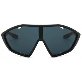 Goggle Retro Mask Shaped One-piece Sunglasses Men Women Brand Designer Vintage Wind Big Frame Sunglasses UV Protection - C319...