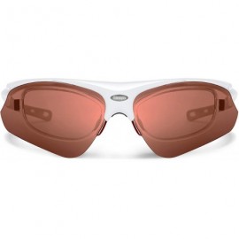 Sport Delta Shiny White Golf Sunglasses with ZEISS P5020 Red Tri-flection Lenses - C618KMU8ITG $14.40