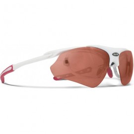 Sport Delta Shiny White Golf Sunglasses with ZEISS P5020 Red Tri-flection Lenses - C618KMU8ITG $14.40