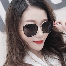 Oval Unisex Retro Irregular Shaped Polarized Sunglasses Classic Women Sun Glasses - Gray - CZ196LAYDQO $7.63