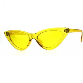 Cat Eye Womens Gothic Cat Eye Pop Color Funk Vintage Sunglasses - Yellow - CH180ZYK07I $8.23