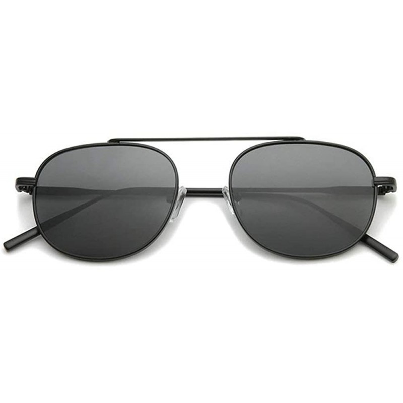 Round Fashion Ultralight Glasses Sunglasses Sunshade - Black - CV18QRECNEL $15.25