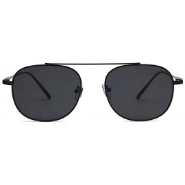 Round Fashion Ultralight Glasses Sunglasses Sunshade - Black - CV18QRECNEL $15.25