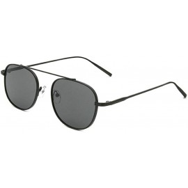 Round Fashion Ultralight Glasses Sunglasses Sunshade - Black - CV18QRECNEL $15.25