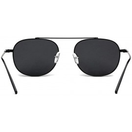 Round Fashion Ultralight Glasses Sunglasses Sunshade - Black - CV18QRECNEL $15.25