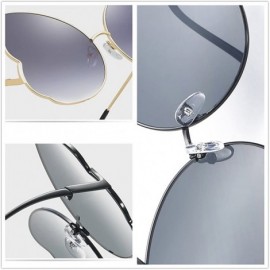 Butterfly Sunglasses For Women Butterfly Elegant Rimmed Summer Travel Fashion Metal Casual - Silver Frames Silver Lens - CB18...