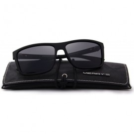 Wayfarer Men Polarized Sunglasses Fashion Male Sun glasses 100% UV Protection S8225 - Matte Black - CZ186C8899L $10.97