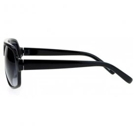 Sport Mens Sport Plastic Racer Pilot Plastic Sunglasses - Black Smoke - CQ12O653YV6 $10.34