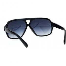 Sport Mens Sport Plastic Racer Pilot Plastic Sunglasses - Black Smoke - CQ12O653YV6 $10.34