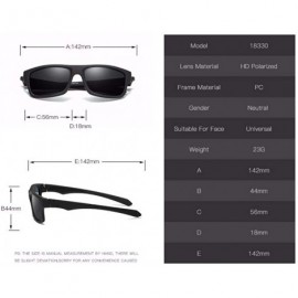 Sport Sunglasses Men's Box Sunglasses Polarizing Sports Sunglasses - B - CX18QO3YHSH $27.34