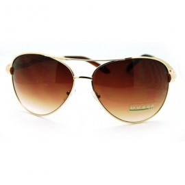 Aviator Mens Aviator Sunglasses Classic Metal Frame Fashion Shades - Gold - CK11DOFYM1X $8.01