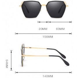 Square Sunglasses Large Square Fashion Sunglasses Unisex Polarized Sunglasses - 3 - C91906D05I0 $27.04