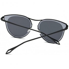 Oversized Fashion Polarized Sunglasses UV Mirrored Lens Oversize Metal Frame - C5 - CX18DIAE8GZ $11.50