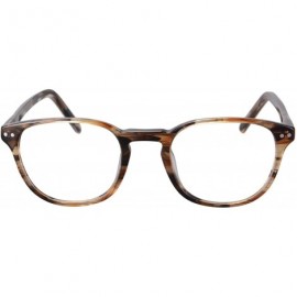 Oval Photochromic Sunglasses Customized Transition Eyeglasse PG81 - Brown Stripe - C1180L05RIR $40.39