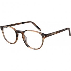 Oval Photochromic Sunglasses Customized Transition Eyeglasse PG81 - Brown Stripe - C1180L05RIR $40.39