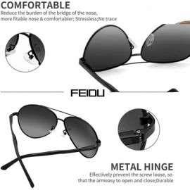 Wrap Polarized Sunglasses Aviator Sunglasses for Men - Polarized Aviator Sunglasses for Men Sunglasses Man FD9002 - CH18KNAQR...