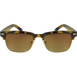 Square Vintage Retro Eyewear Sandalwood Square Fashion Sunglasses - Brown Leopard - CR11I0I3TAN $14.20