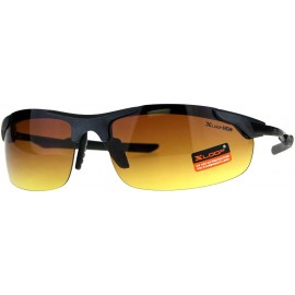 Rimless Xloop HD Lens Sunglasses High Definition Mens Half Rim Wrap Around - Gunmetal - CJ18E692OQA $10.66