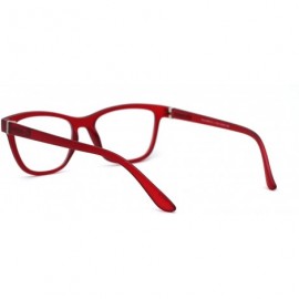 Rectangular Womens Horn Rim Rectangular Bi-focal Reading Glasses - Red - CJ193XNN4A6 $12.82