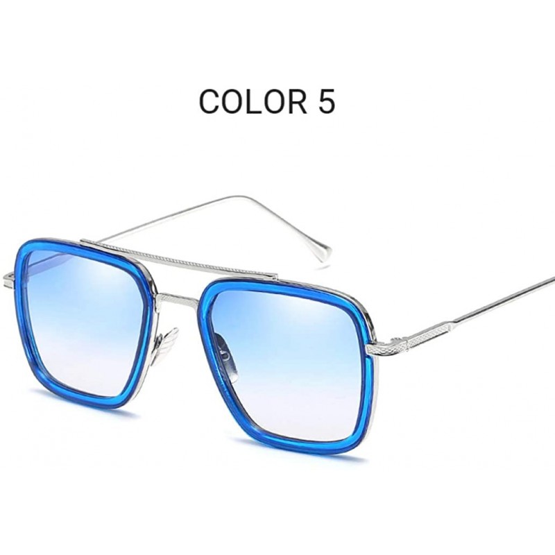 Square Small Square Polarized Sunglasses for Men and Women Polygon Mirrored Lens - Color 5 - CK18TS4WEED $18.60