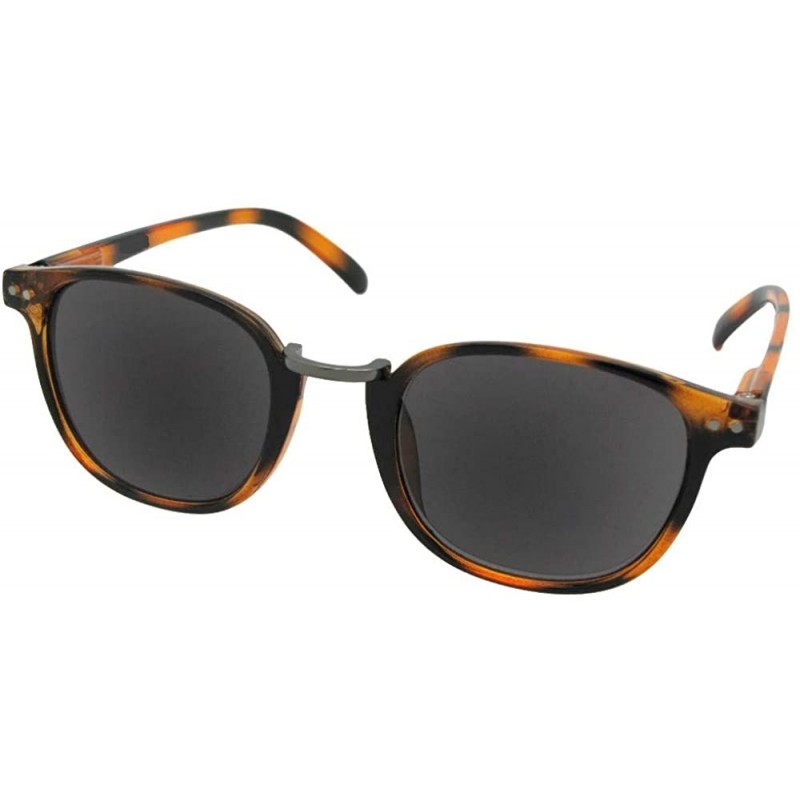 Round Round Retro Look With Dark Full Reading Lens Sunglasses R98 - Tortoise Frame-gray Lenses - CC18GI8DD0M $12.50