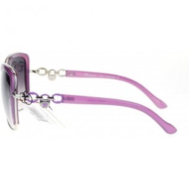 Square Vintage Designer Oversized Square Butterfly Frame Womens Sunglasses - Purple - C211UTS3DEF $12.08