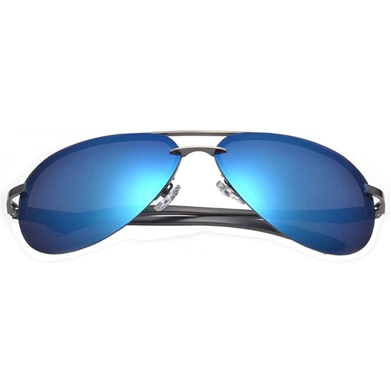 Wayfarer Men's Classic Polarized Aviator Sunglasses Sports Cycling Fishing Metal Frame Driver Sunglasses - Blue - C218E43KODT...