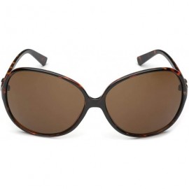 Oversized Oversized Frame Women's Round Butterfly Shape Sunglasses - Tortoise - CR1252TBP6X $11.81