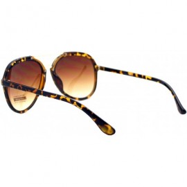 Aviator Vintage Retro Sunglasses Unisex Fashion Shades UV 400 - Tortoise - CX187NIGLTL $9.55