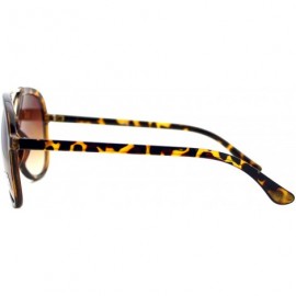 Aviator Vintage Retro Sunglasses Unisex Fashion Shades UV 400 - Tortoise - CX187NIGLTL $9.55