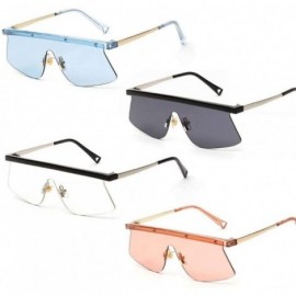 Goggle Sun Glasses Sunglasses One-Piece Flat Top Personality Eye Designer Driving Party Gifts Eyewear-Blue - CM199I333UD $24.19