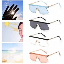 Goggle Sun Glasses Sunglasses One-Piece Flat Top Personality Eye Designer Driving Party Gifts Eyewear-Blue - CM199I333UD $24.19