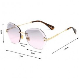 Aviator Frameless trimming sunglasses- ladies 2019 new sunglasses women fashion trend sunglasses - C - C018SMU7G9L $35.02