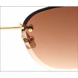 Aviator Frameless trimming sunglasses- ladies 2019 new sunglasses women fashion trend sunglasses - C - C018SMU7G9L $35.02