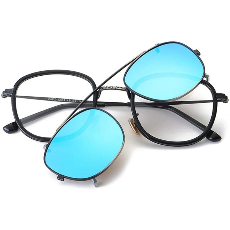 Square Sunglasses square sunglasses multi purpose equipped - Gun Frame Ice Blue - C518X4RI0UD $46.68