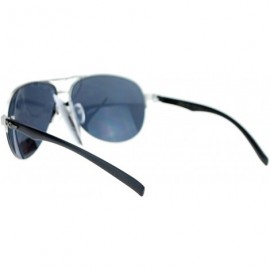 Sport Xloop Sports Aviator Sunglasses Unisex Half Rim Aviators UV400 Protection - Black - CG124WM5003 $8.81