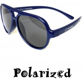 Wrap Top Flyer - Toddler's First Sunglasses for Ages 2-4 Years - Navy Blue - CK182EH35ZR $10.70