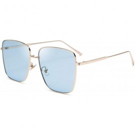 Square Sunglasses Non Polarized Protection Transparent Progressive - Blue - CV199HRZ882 $15.56