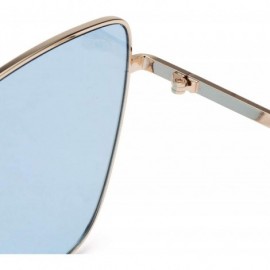 Square Sunglasses Non Polarized Protection Transparent Progressive - Blue - CV199HRZ882 $15.56