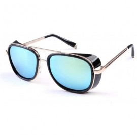 Oversized Sunglasses Men Coating Retro Sun Glasses - Leopard Brown - CJ194OM6YUQ $29.52