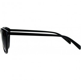 Oval Womens Simple Classic Fashion Sunglasses Oval Cateye Frame UV 400 - Black - CO18G5HXNNE $8.25