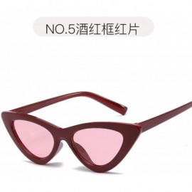 Aviator Cute Sexy Cat Eye Sunglasses Women Small Glasses Lady Luxury Mirror Retro Sun Vintage Female - 2 - CG198ZQMKQT $28.31